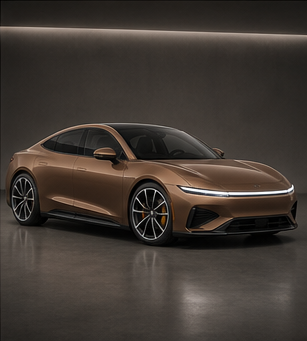 ARVENN TARAN, coup&eacute; &eacute;lectrique bronze en studio sombre.