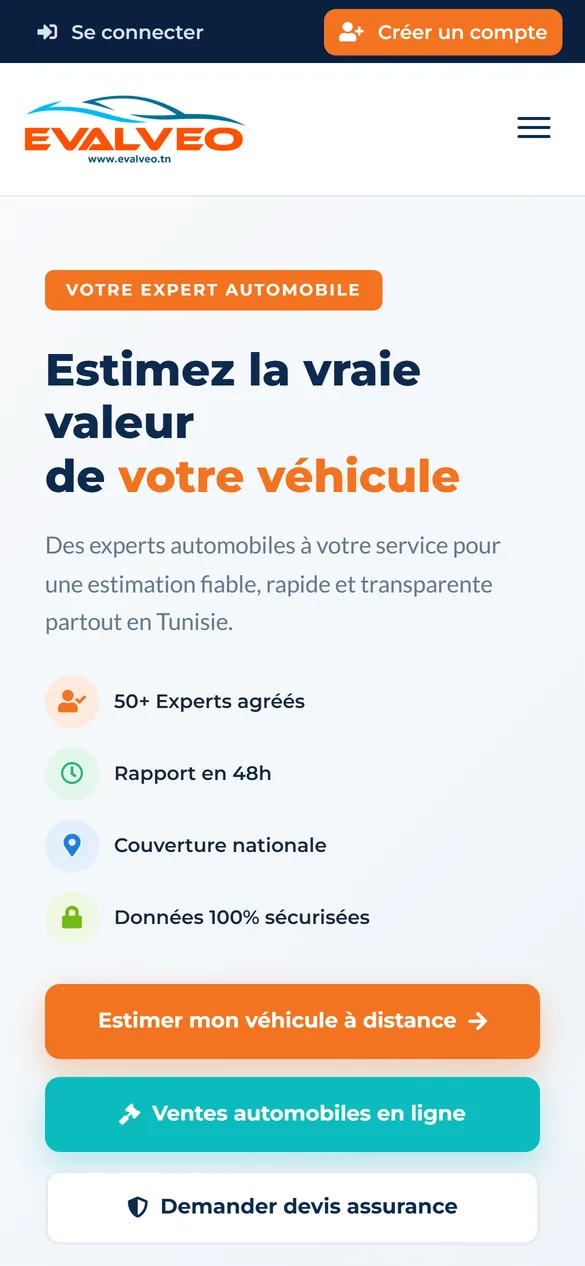 La plateforme EVALVEO sur téléphone